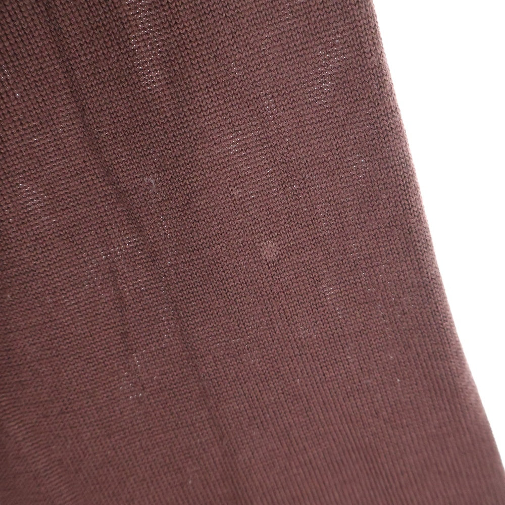 ATON(エイトン) クルーネック ウールニットワンピース ブラウン 6945213