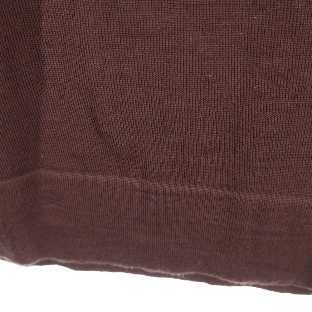 ATON(エイトン) クルーネック ウールニットワンピース ブラウン 6945213