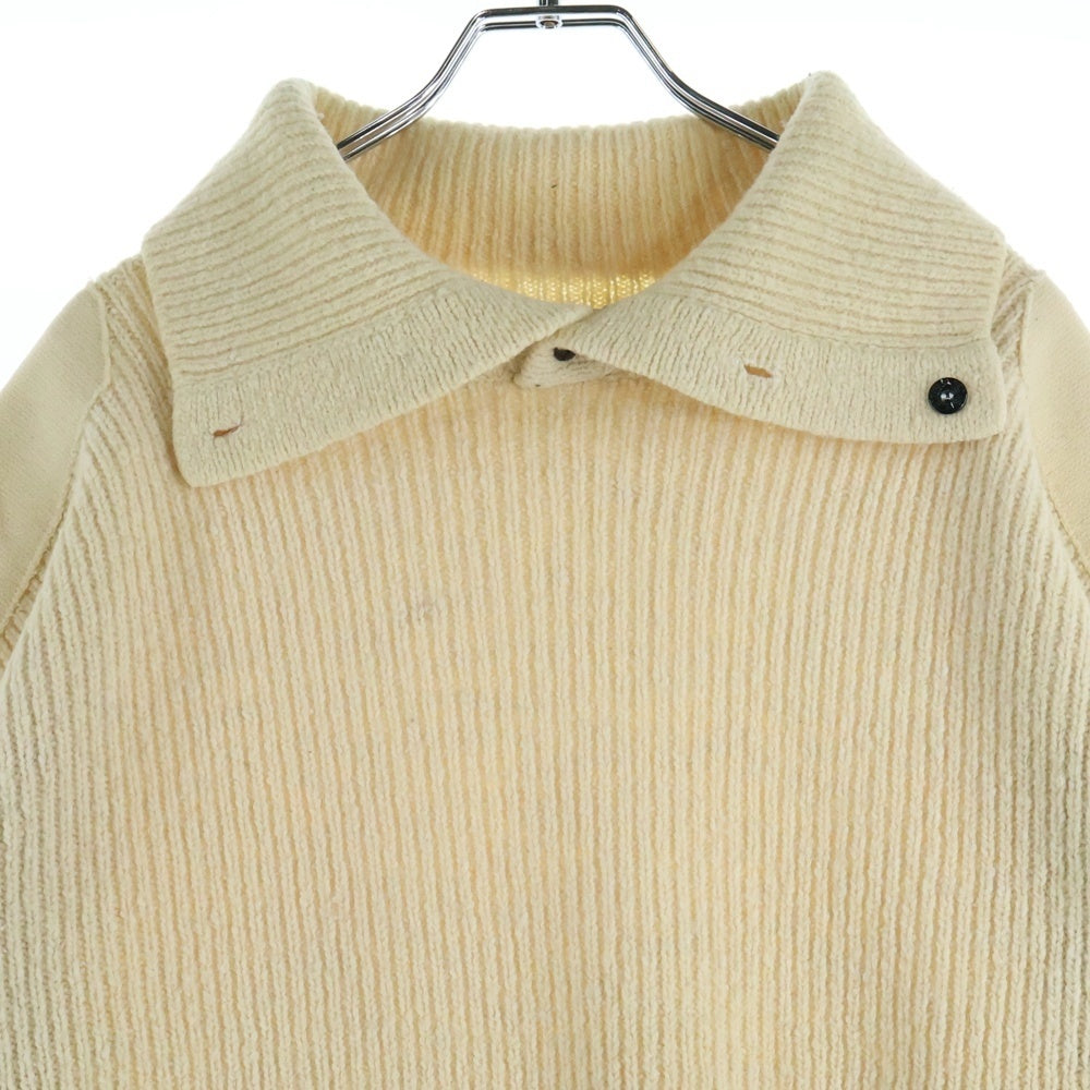 STONE ISLAND(ストーンアイランド) 90S グリーンエッジロゴワッペン タートルネックニット セーター アイボリー 21155F54