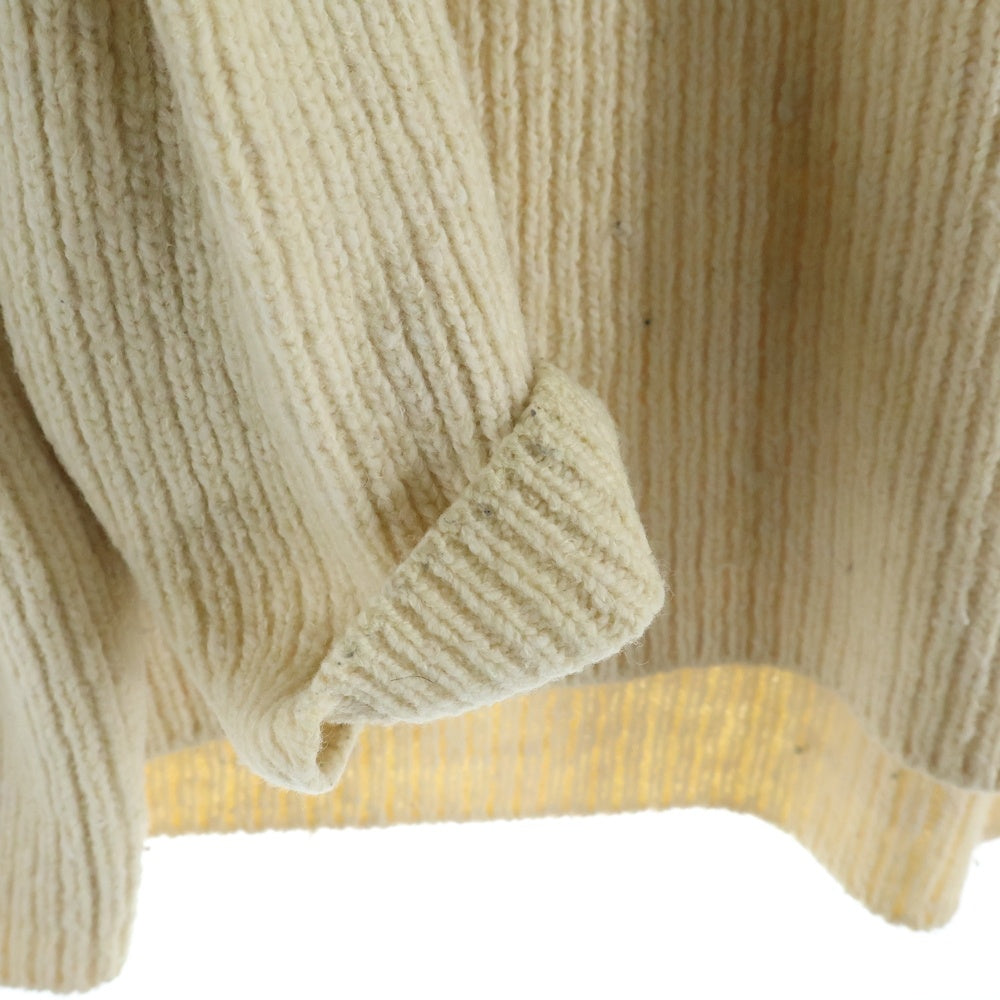 STONE ISLAND(ストーンアイランド) 90S グリーンエッジロゴワッペン タートルネックニット セーター アイボリー 21155F54