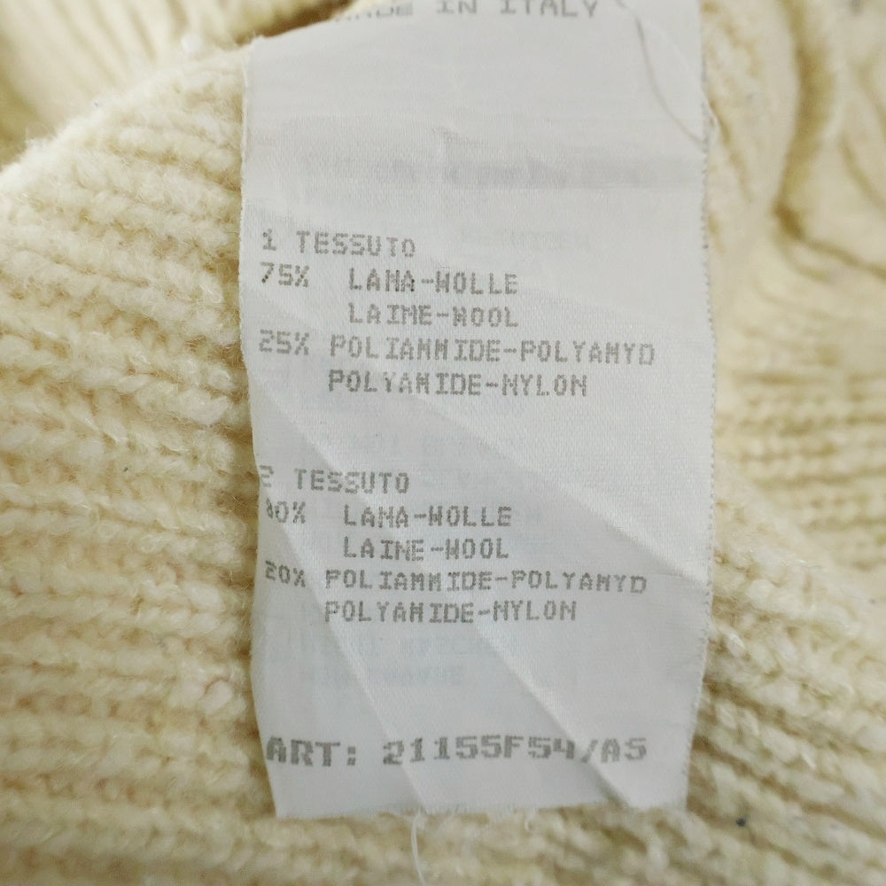 STONE ISLAND(ストーンアイランド) 90S グリーンエッジロゴワッペン タートルネックニット セーター アイボリー 21155F54