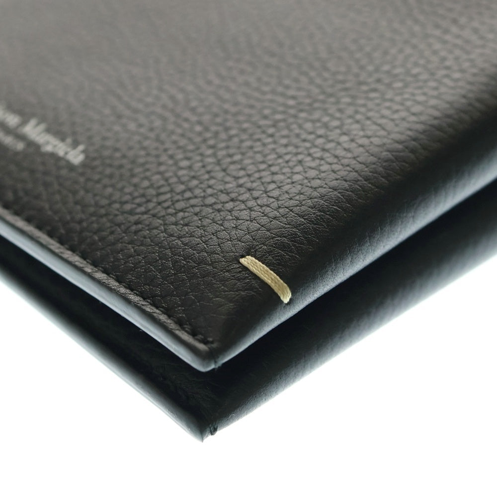 Maison Margiela 1(メゾンマルジェラ) 25AW WALLET 2 MEDIUM 4ステッチ レザーカードケース ウォレット ブラック SA2UI0008