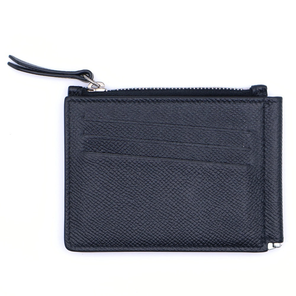 Maison Margiela 0(メゾンマルジェラ) 二つ折り財布 レザーミニクリップウォレット 4ステッチカードケース ブラック SA1UI0018 P4745