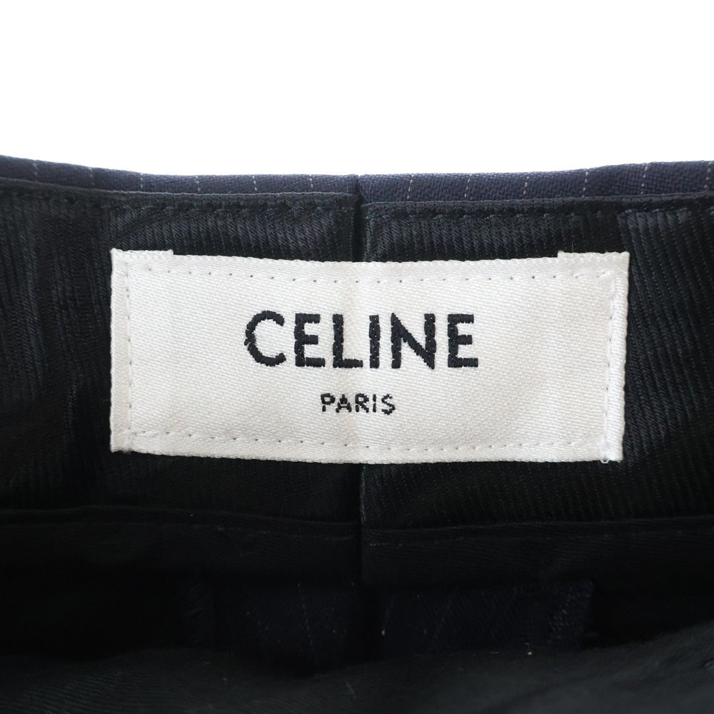 CELINE(セリーヌ) ストライプ スラックスパンツ ネイビー 2P718503R
