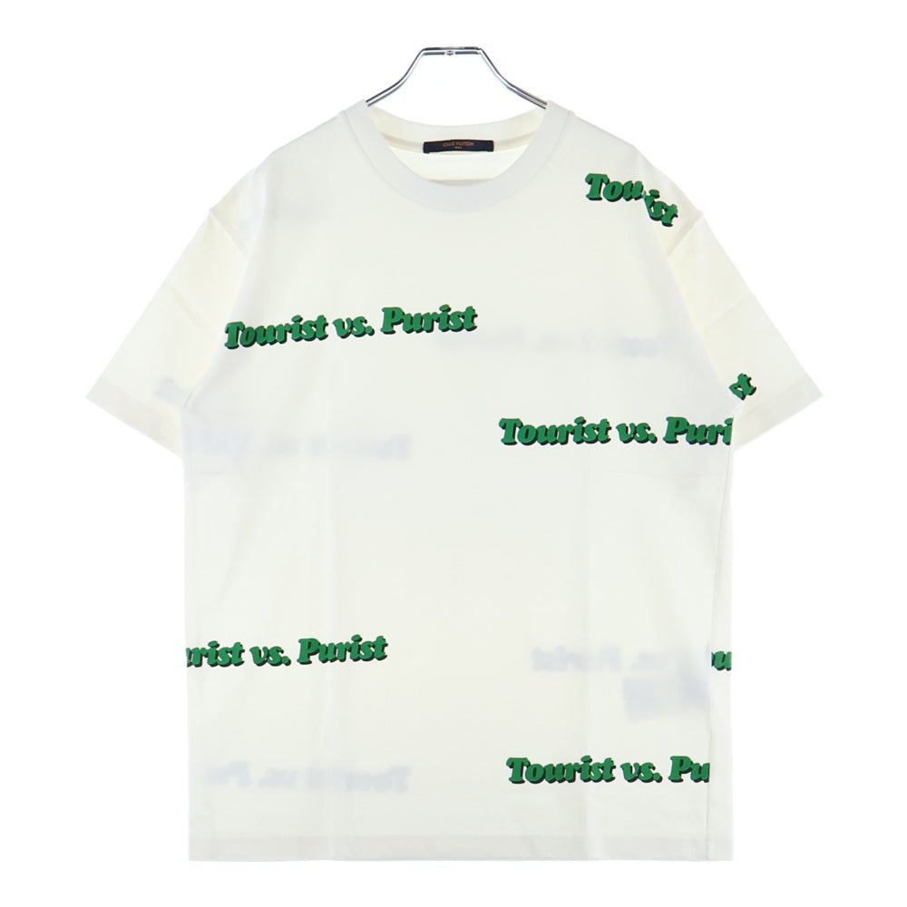 LOUIS VUITTON(ルイヴィトン) 21AW TOURIST VS PURIST フェルトロゴ 半袖Tシャツ カットソー ホワイト RM212 NPL HLY85W