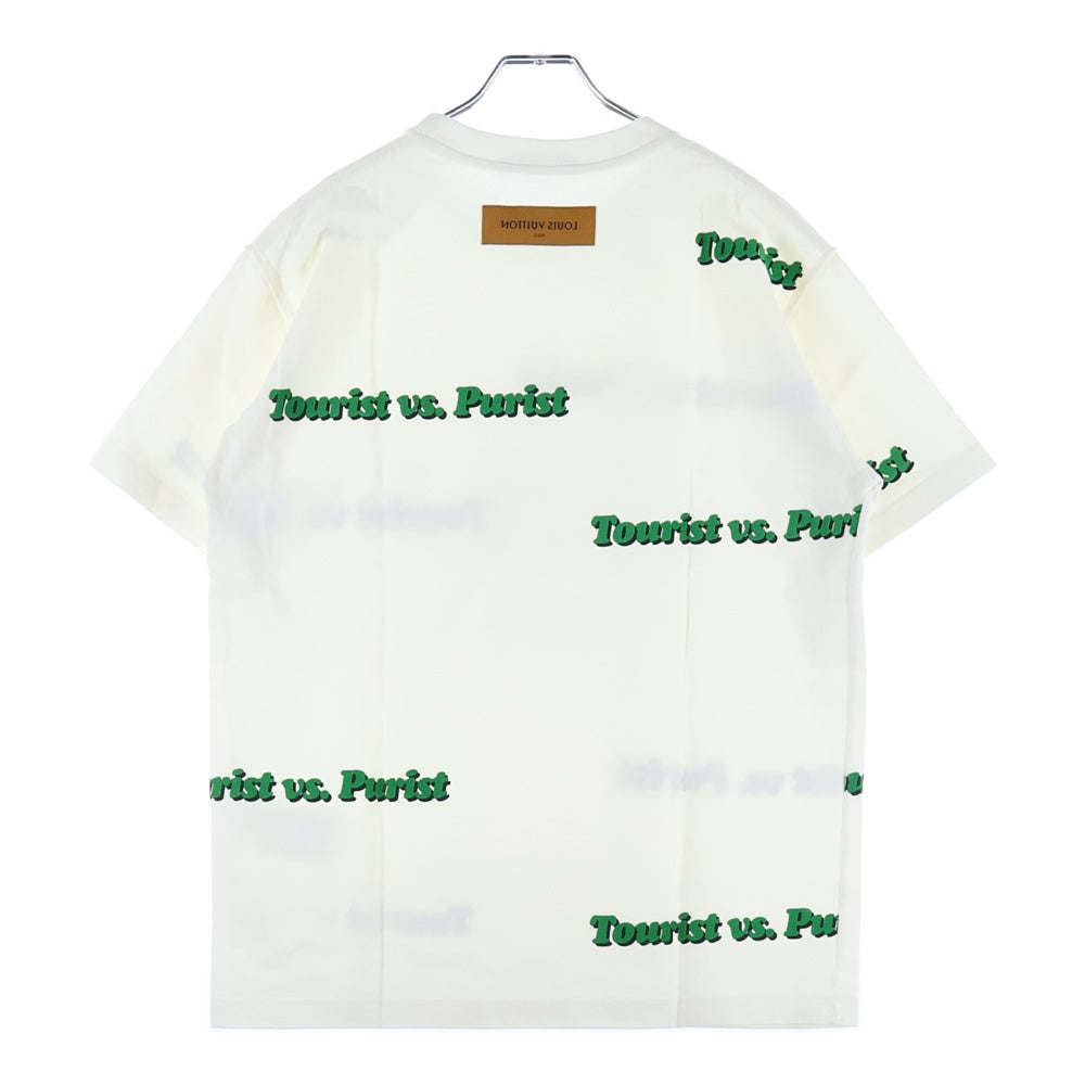 LOUIS VUITTON(ルイヴィトン) 21AW TOURIST VS PURIST フェルトロゴ 半袖Tシャツ カットソー ホワイト RM212 NPL HLY85W