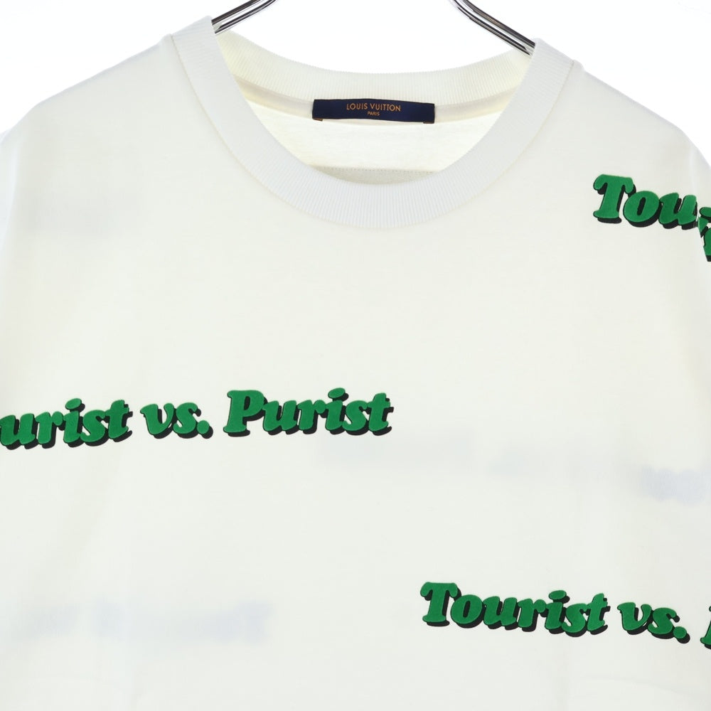 LOUIS VUITTON(ルイヴィトン) 21AW TOURIST VS PURIST フェルトロゴ 半袖Tシャツ カットソー ホワイト RM212 NPL HLY85W