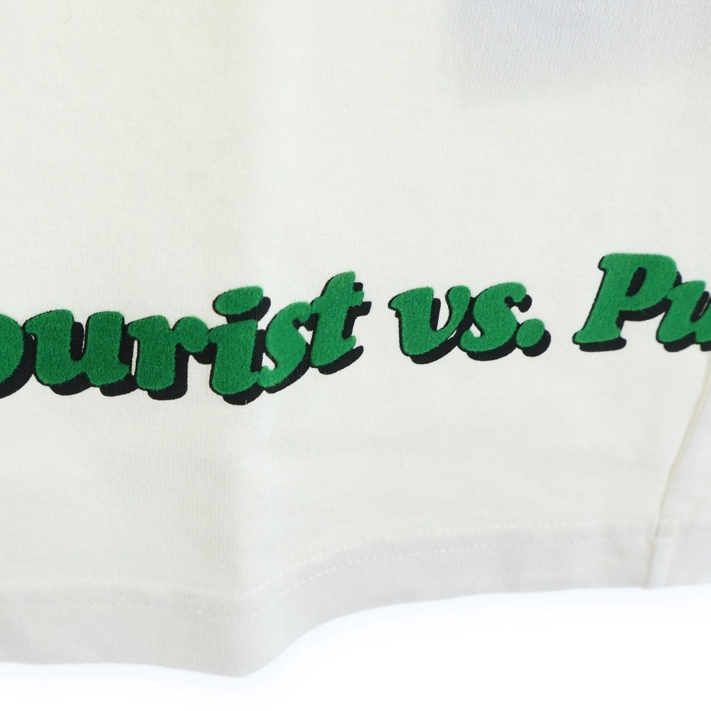 LOUIS VUITTON(ルイヴィトン) 21AW TOURIST VS PURIST フェルトロゴ 半袖Tシャツ カットソー ホワイト RM212 NPL HLY85W