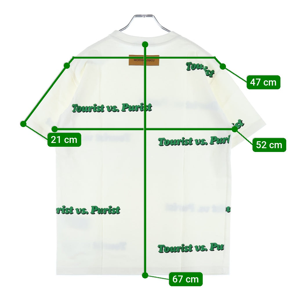 LOUIS VUITTON(ルイヴィトン) 21AW TOURIST VS PURIST フェルトロゴ 半袖Tシャツ カットソー ホワイト RM212 NPL HLY85W
