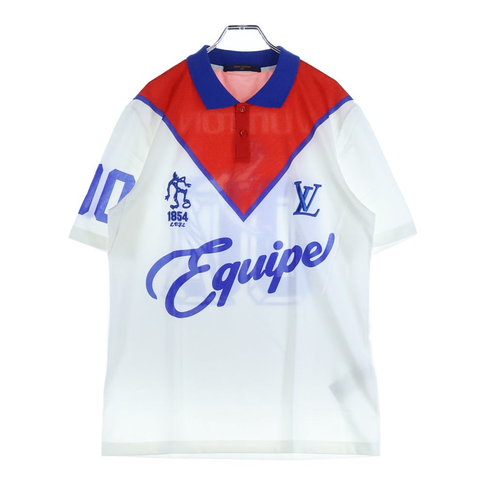 LOUIS VUITTON(ルイヴィトン) 21AW Equipe LV Polo ユニフォームデザイン 半袖ポロシャツ カットソー マルチ RM212 FB3 HLY76W
