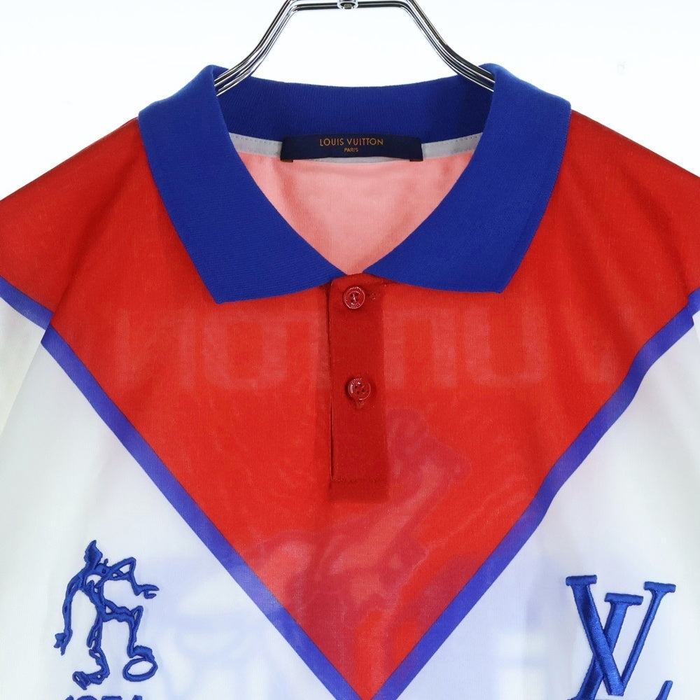 LOUIS VUITTON(ルイヴィトン) 21AW Equipe LV Polo ユニフォームデザイン 半袖ポロシャツ カットソー マルチ RM212 FB3 HLY76W