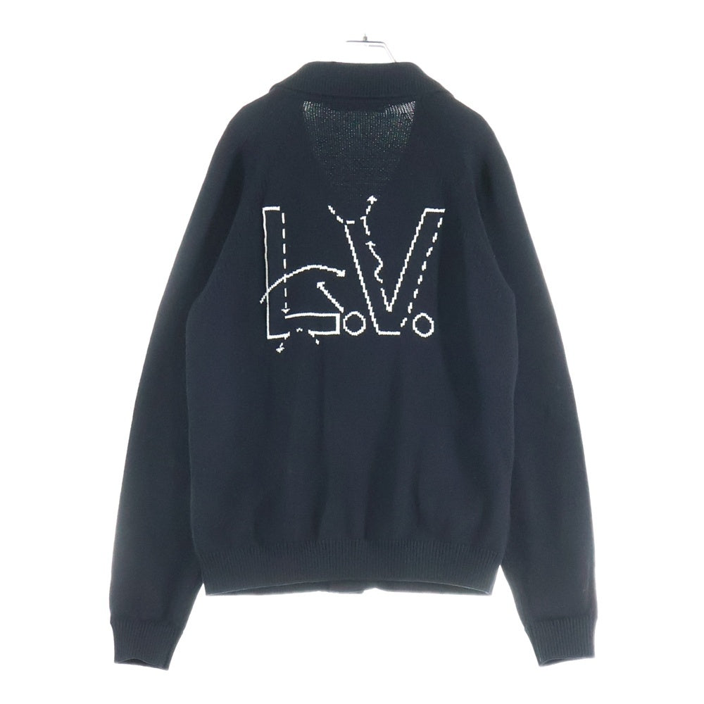 LOUIS VUITTON(ルイヴィトン) 21AW ×NBA ジャイアント モノグラム ロゴ カーディガン ニット ブラック RM211M ZNO HKN02W 21AW