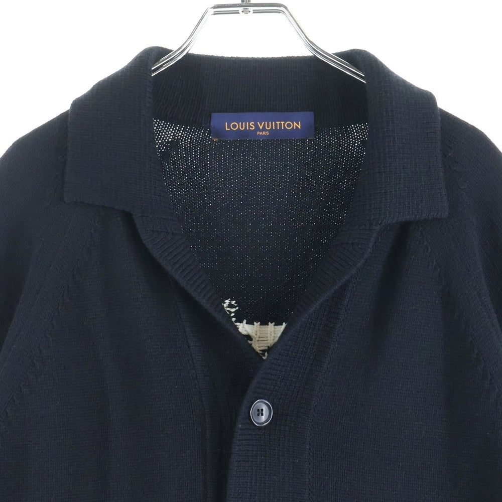 LOUIS VUITTON(ルイヴィトン) 21AW ×NBA ジャイアント モノグラム ロゴ カーディガン ニット ブラック RM211M ZNO HKN02W 21AW