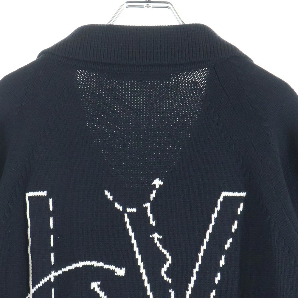 LOUIS VUITTON(ルイヴィトン) 21AW ×NBA ジャイアント モノグラム ロゴ カーディガン ニット ブラック RM211M ZNO HKN02W 21AW