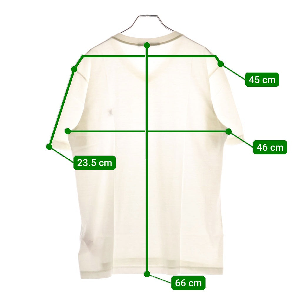 LOUIS VUITTON(ルイヴィトン) 14AW Vネック LVロゴ刺繍 クルーネック半袖Tシャツ カットソー ホワイト RM142Q H6Y42WJC8