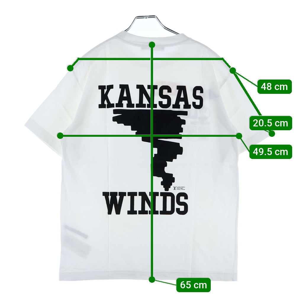 LOUIS VUITTON(ルイヴィトン) 19SS Kansas Wind Print Tee RM191 LVO HGY96W カンザスウィンド フロントロゴプリント Tシャツカットソー ホワイト