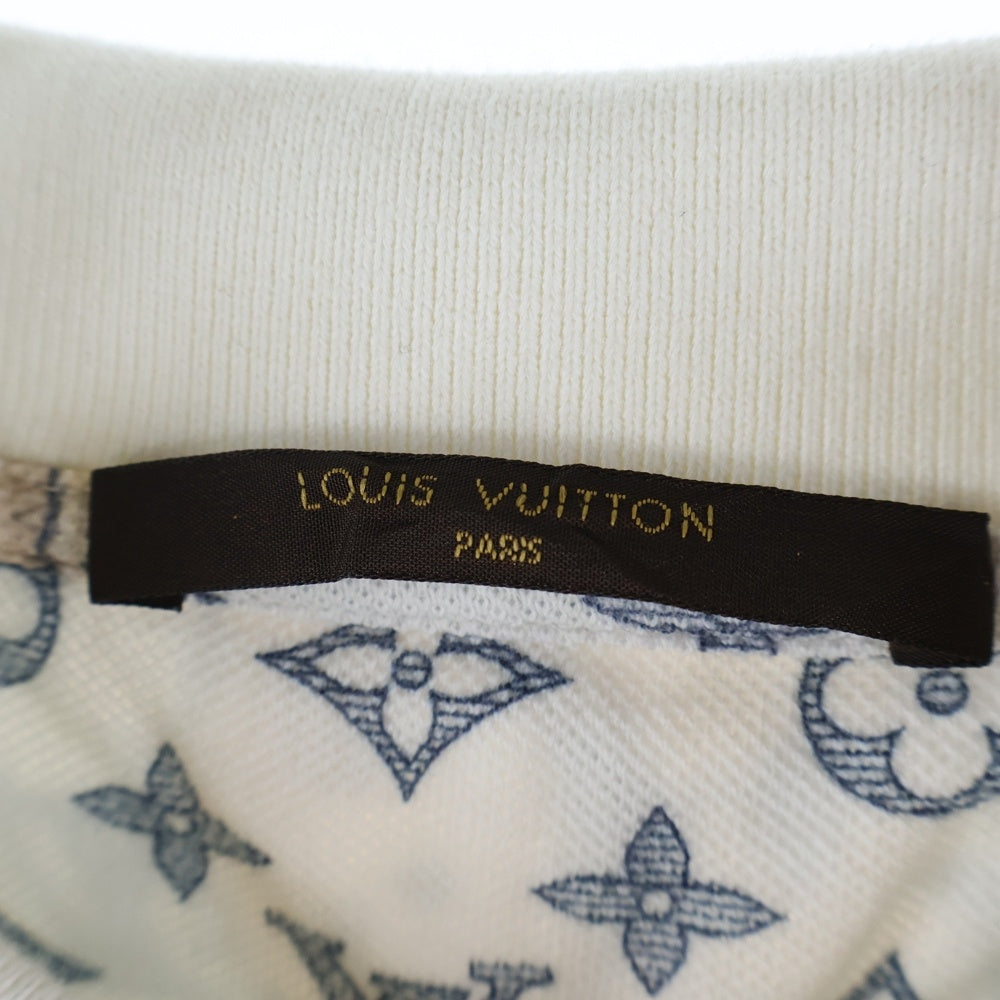 LOUIS VUITTON(ルイヴィトン) ×CHAPMAN BROTHER チャップマンブラザーズ モノグラム アニマルプリント 半袖ポロシャツ カットソー ホワイト HAY80WC0G
