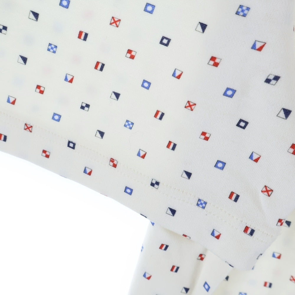 LOUIS VUITTON(ルイヴィトン) アメリカズカップ 総柄デザイン 半袖ポロシャツ カットソー ホワイト H9Y68WJIG