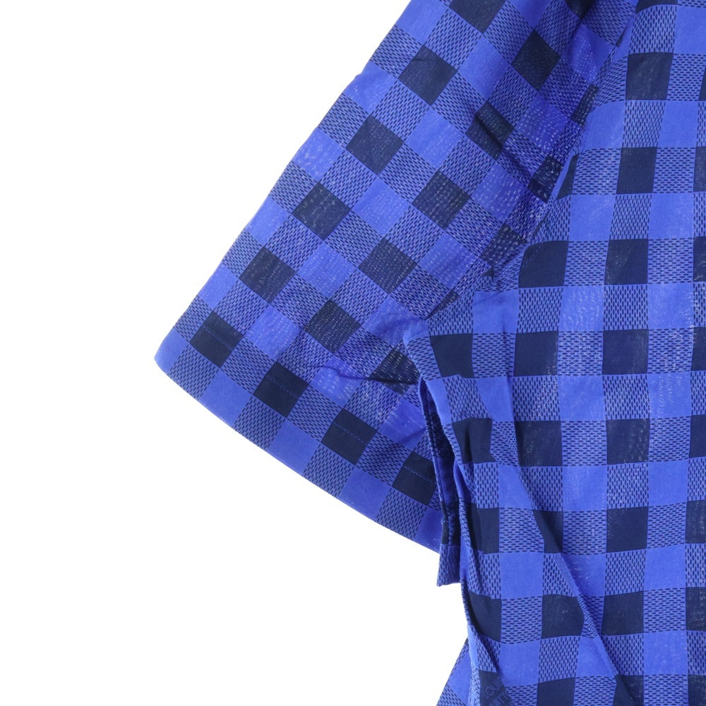 LOUIS VUITTON(ルイヴィトン) 13SS ダミエ 半袖シャツ ブルー RM131M H3SH35BPZ