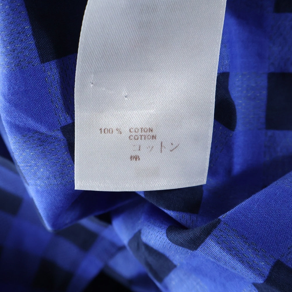 LOUIS VUITTON(ルイヴィトン) 13SS ダミエ 半袖シャツ ブルー RM131M H3SH35BPZ