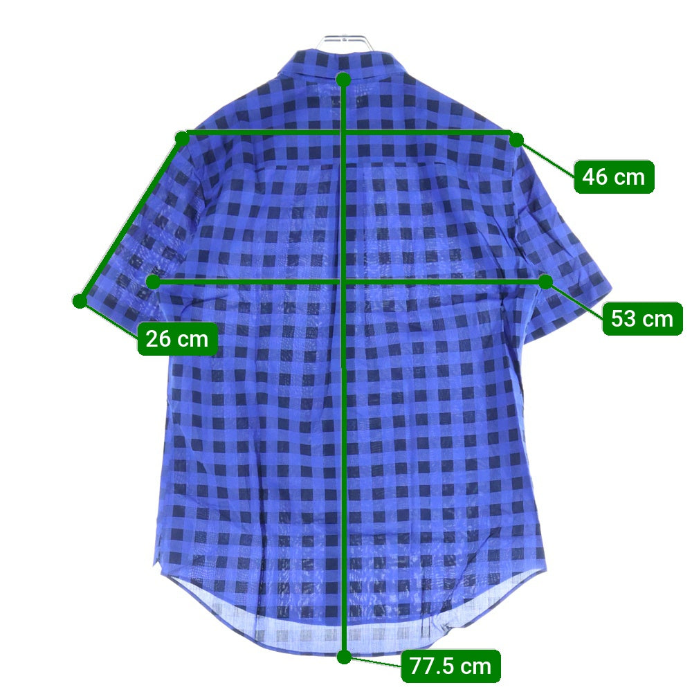 LOUIS VUITTON(ルイヴィトン) 13SS ダミエ 半袖シャツ ブルー RM131M H3SH35BPZ