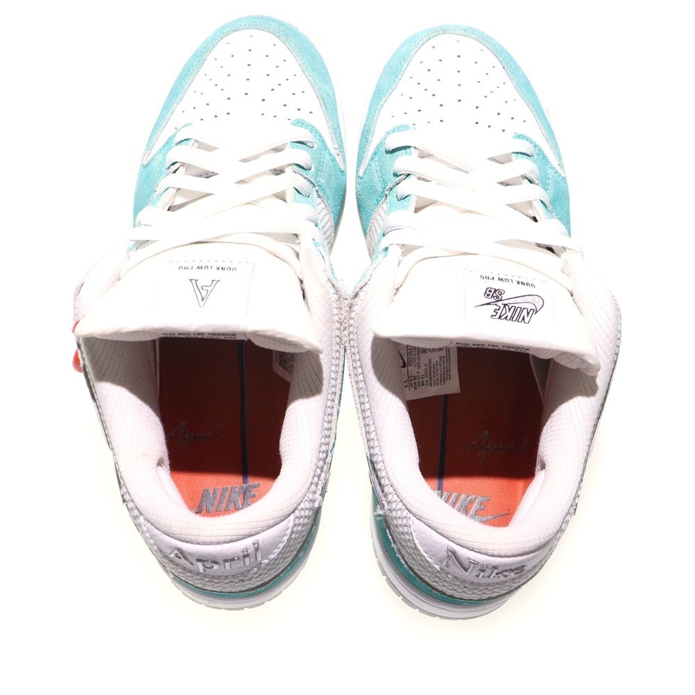 NIKE SB(ナイキエスビー) DUNK LOW PRO QS APRIL SKATEBOARDS ダンクロー エイプリルスケートボード ローカットスニーカー ライトグリーン US9.5/27.5cm FD2562-400