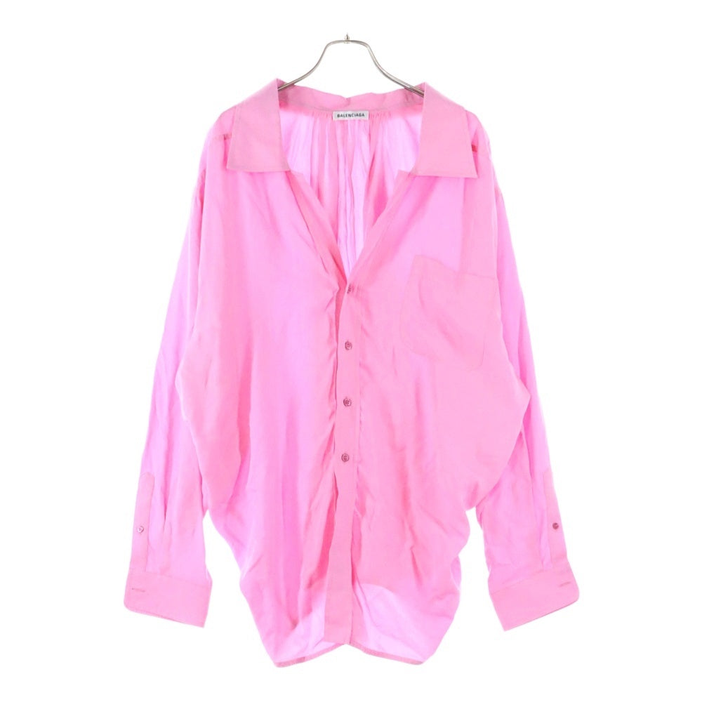 BALENCIAGA(バレンシアガ) スウィングシャツ オーバーサイズ 長袖シャツ ピンク 601836