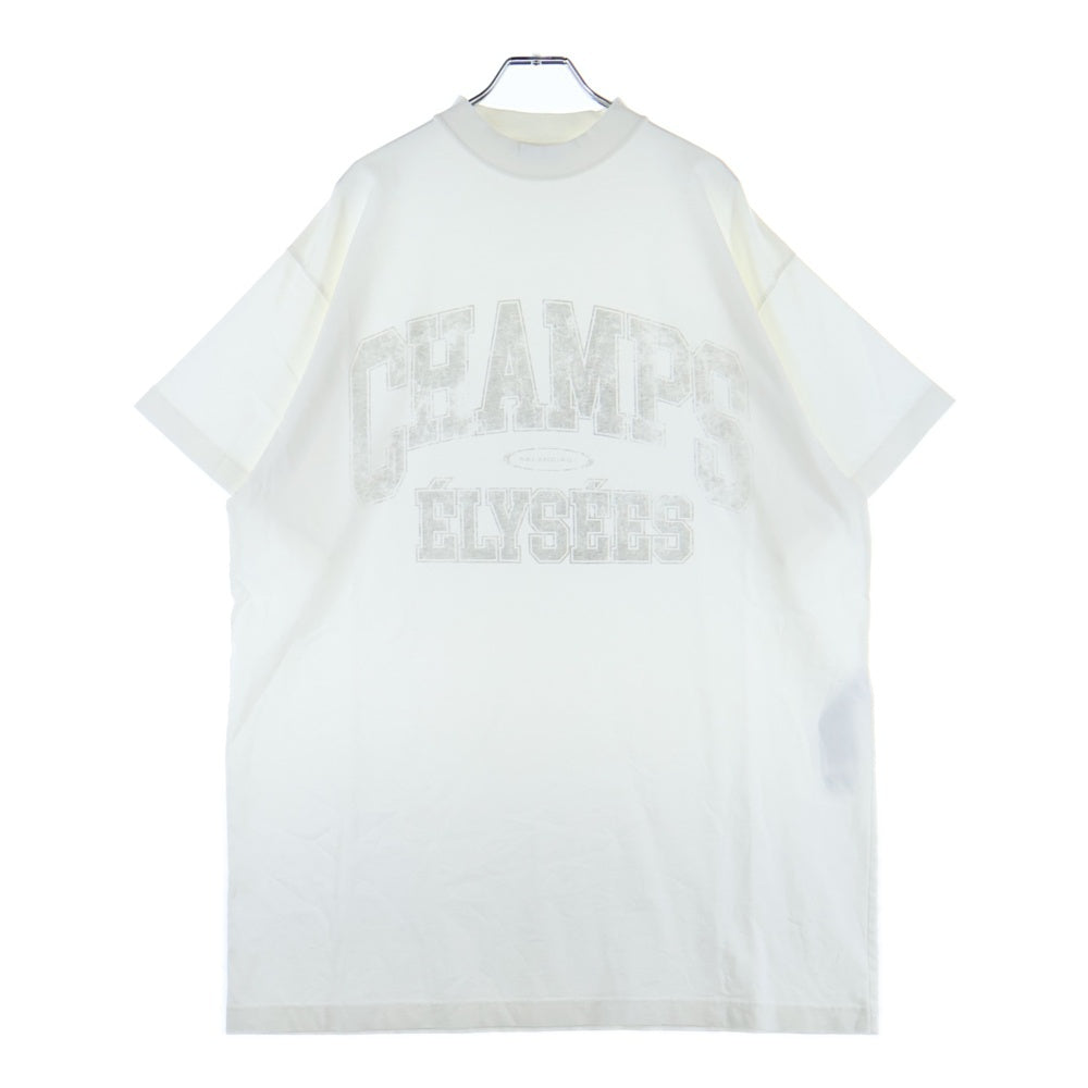 BALENCIAGA(バレンシアガ) 25SS Over Champs-Elysees T-Shirt フロントプリント 半袖Tシャツ カットソー ホワイト 787349 TRVN1