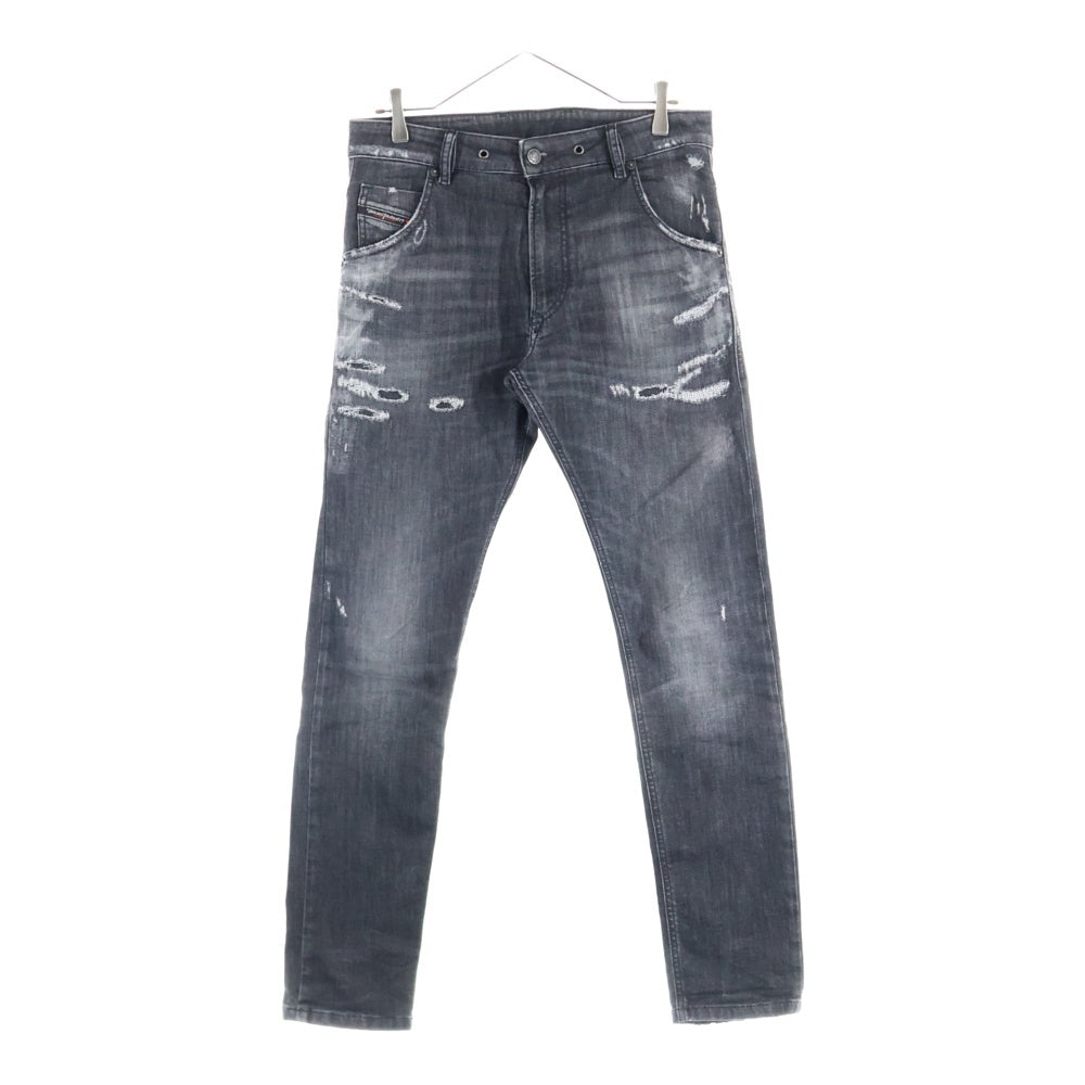 DIESEL(ディーゼル) Krooley jogg jeans ダメージ加工 スキニーデニムパンツ グレー