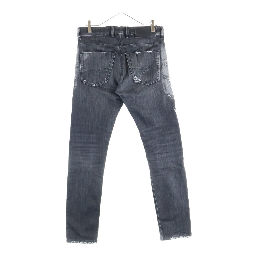DIESEL(ディーゼル) Krooley jogg jeans ダメージ加工 スキニーデニムパンツ グレー