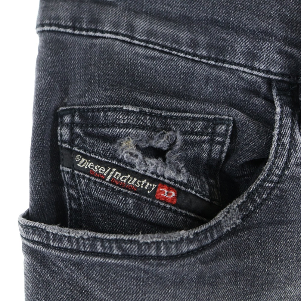 DIESEL(ディーゼル) D-EETAR ダメージ加工 スキニーデニムパンツ グレー