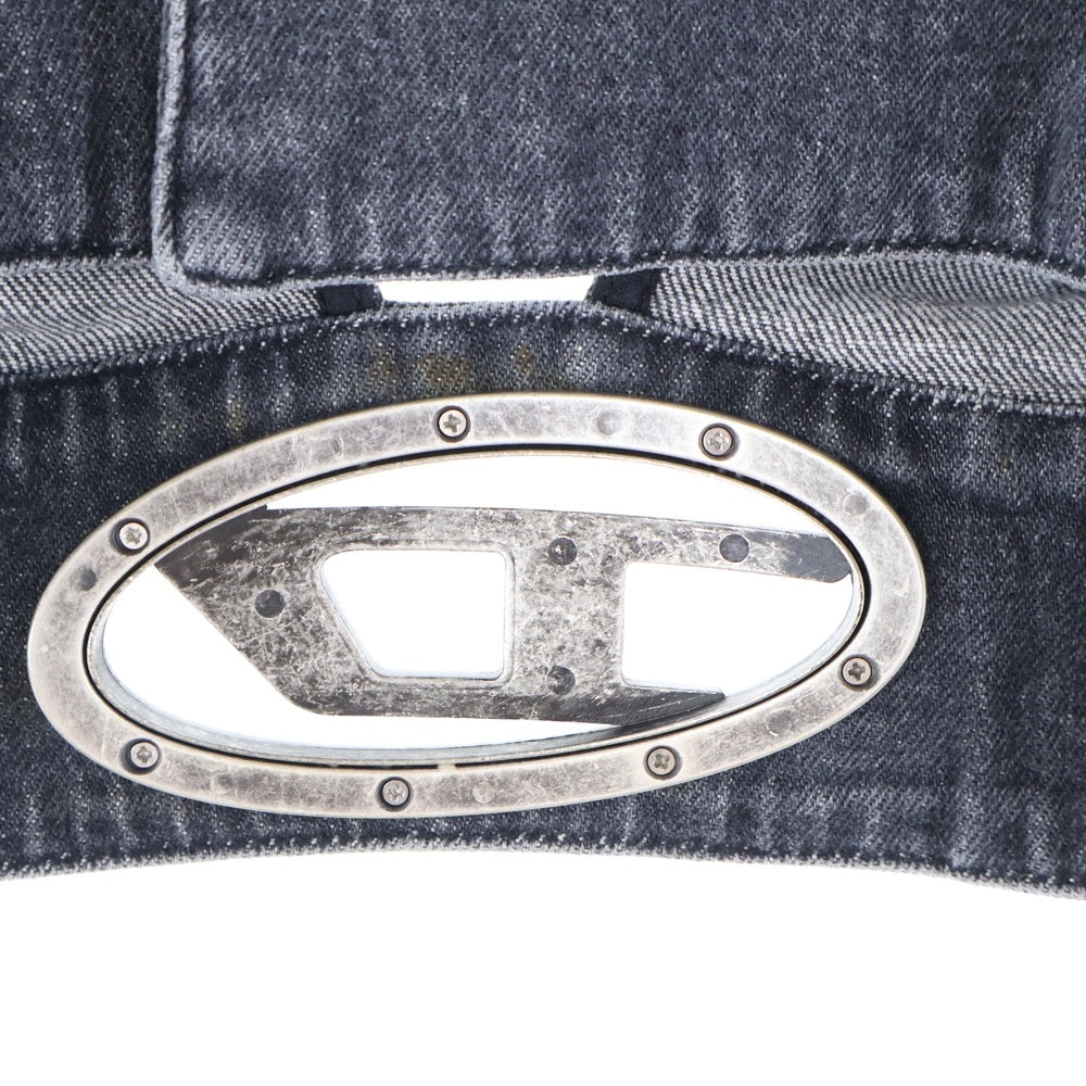 DIESEL(ディーゼル) DE-ELLY-S メタルDロゴ デニムブラトップ タンクトップ インナー グレー レディース