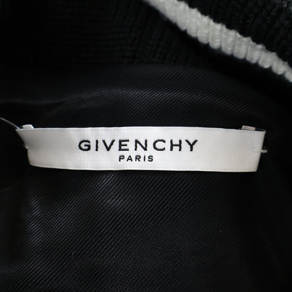GIVENCHY(ジバンシィ) ボア切り替え ジップアップラムレザージャケット ブラック 17F 0303 448