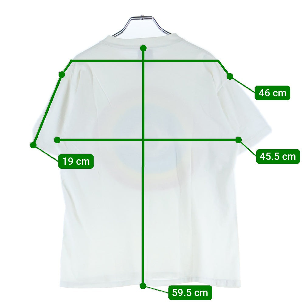 BAPE BY A BATHING APE(ベイプ ア ベイシング エイプ) 90S Rainbow Circle Logo レインボーサークルロゴ 半袖Tシャツ カットソー ホワイト