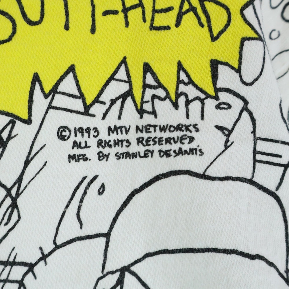 VINTAGE(ヴィンテージ) 90's BEAVIS AND BUTT-HEAD ビーバス アンド バットヘッド 半袖Tシャツ カットソー ホワイト