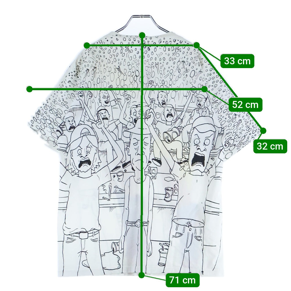 VINTAGE(ヴィンテージ) 90's BEAVIS AND BUTT-HEAD ビーバス アンド バットヘッド 半袖Tシャツ カットソー ホワイト