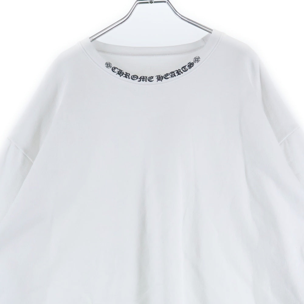 CHROME HEARTS(クロムハーツ) SWTSHRT 袖ロゴプリントクルーネックロゴ スウェット ホワイト