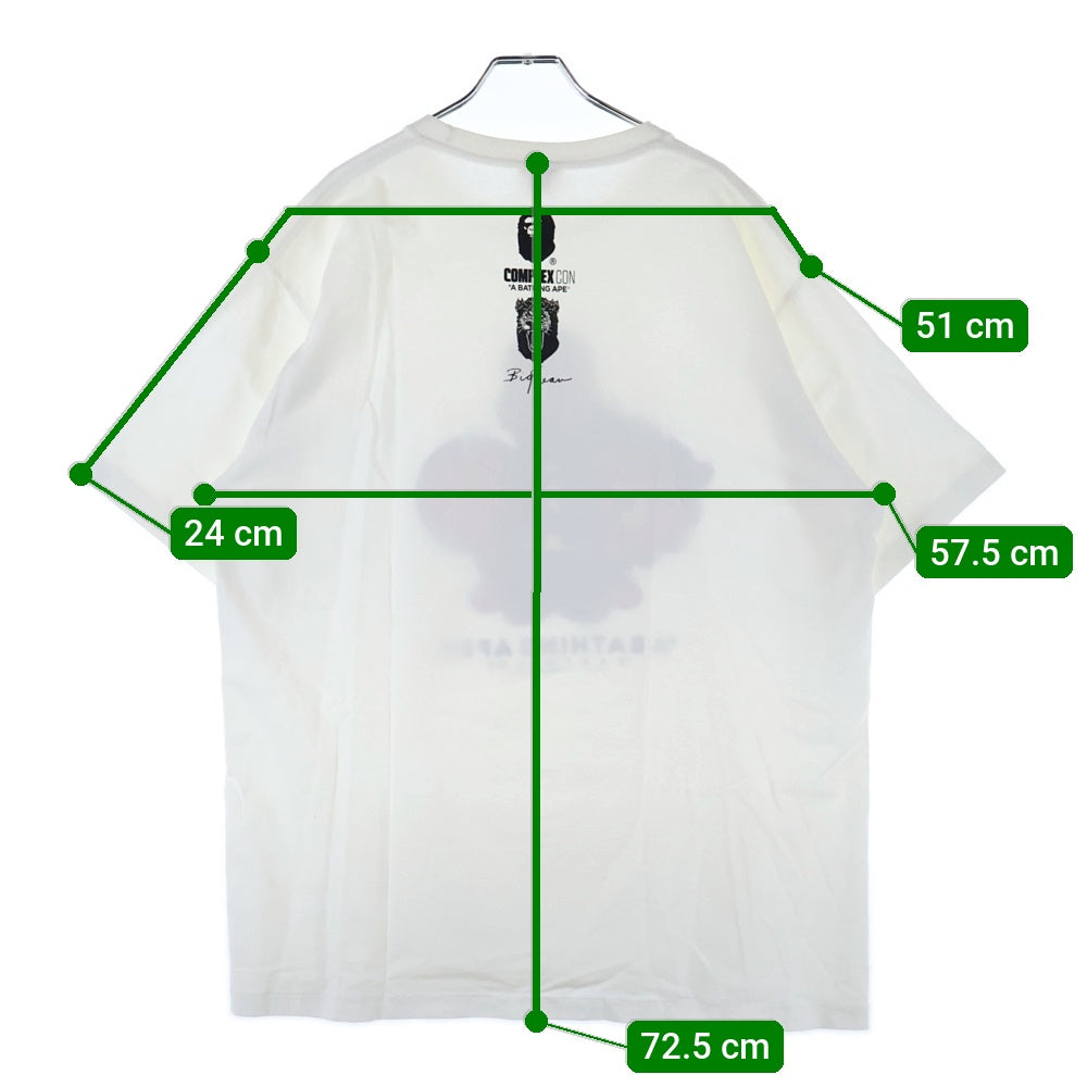 A BATHING APE(アベイシングエイプ) Big Sean Baby Milo プリントデザイン 半袖Tシャツ カットソー ホワイト 2XL