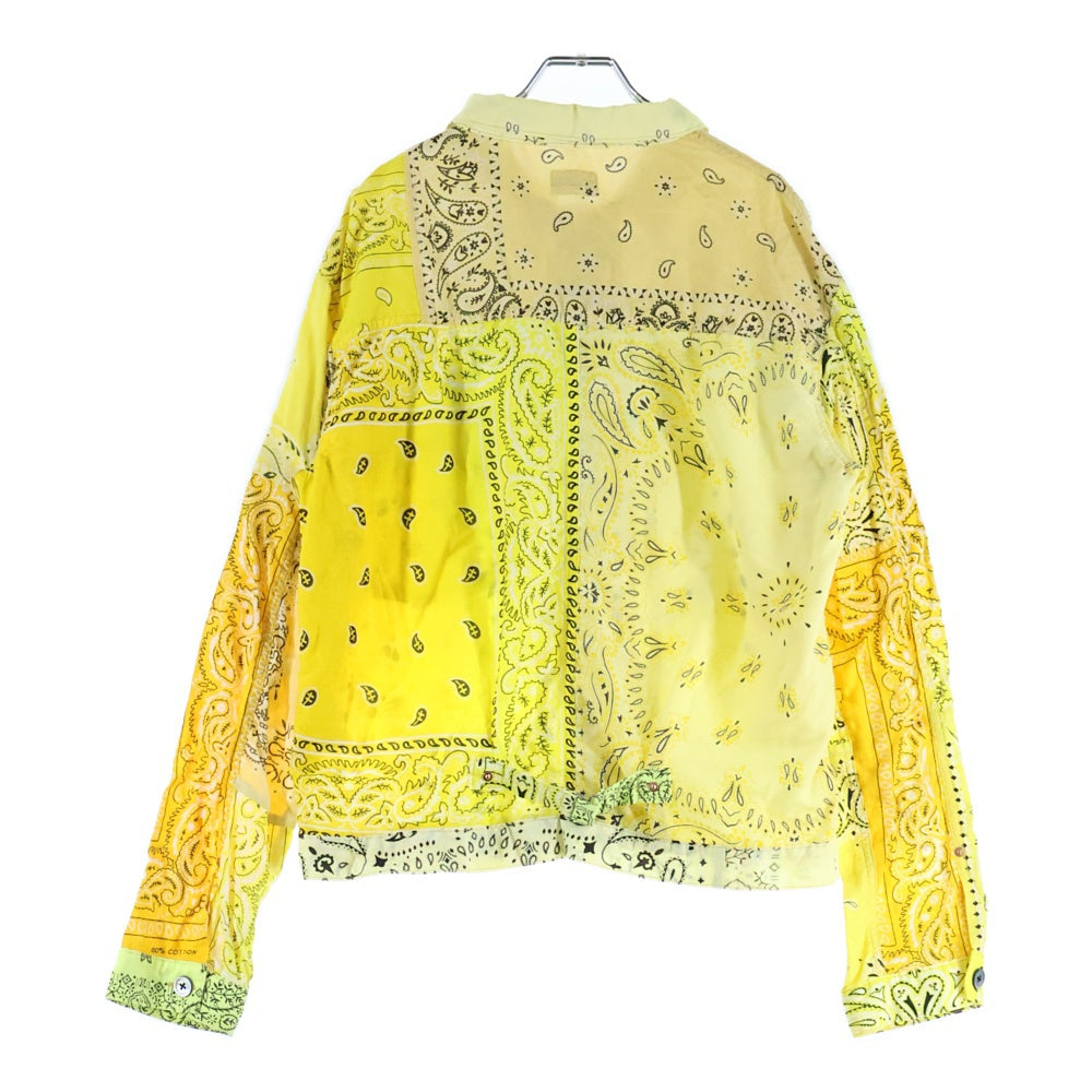 KAPITAL(キャピタル) バンダナ パッチワーク トラッカージャケット イエロー KOR808LJ01