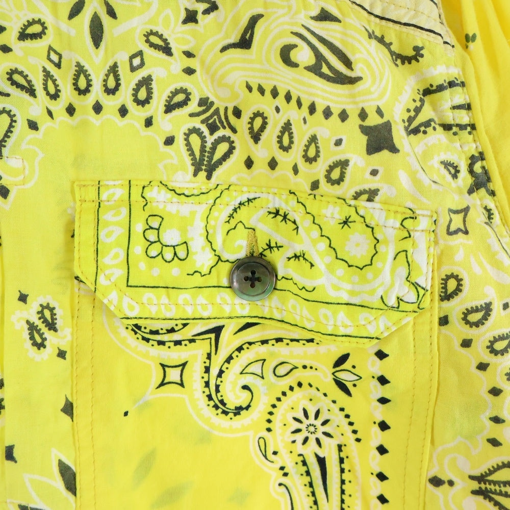 KAPITAL(キャピタル) バンダナ パッチワーク トラッカージャケット イエロー KOR808LJ01