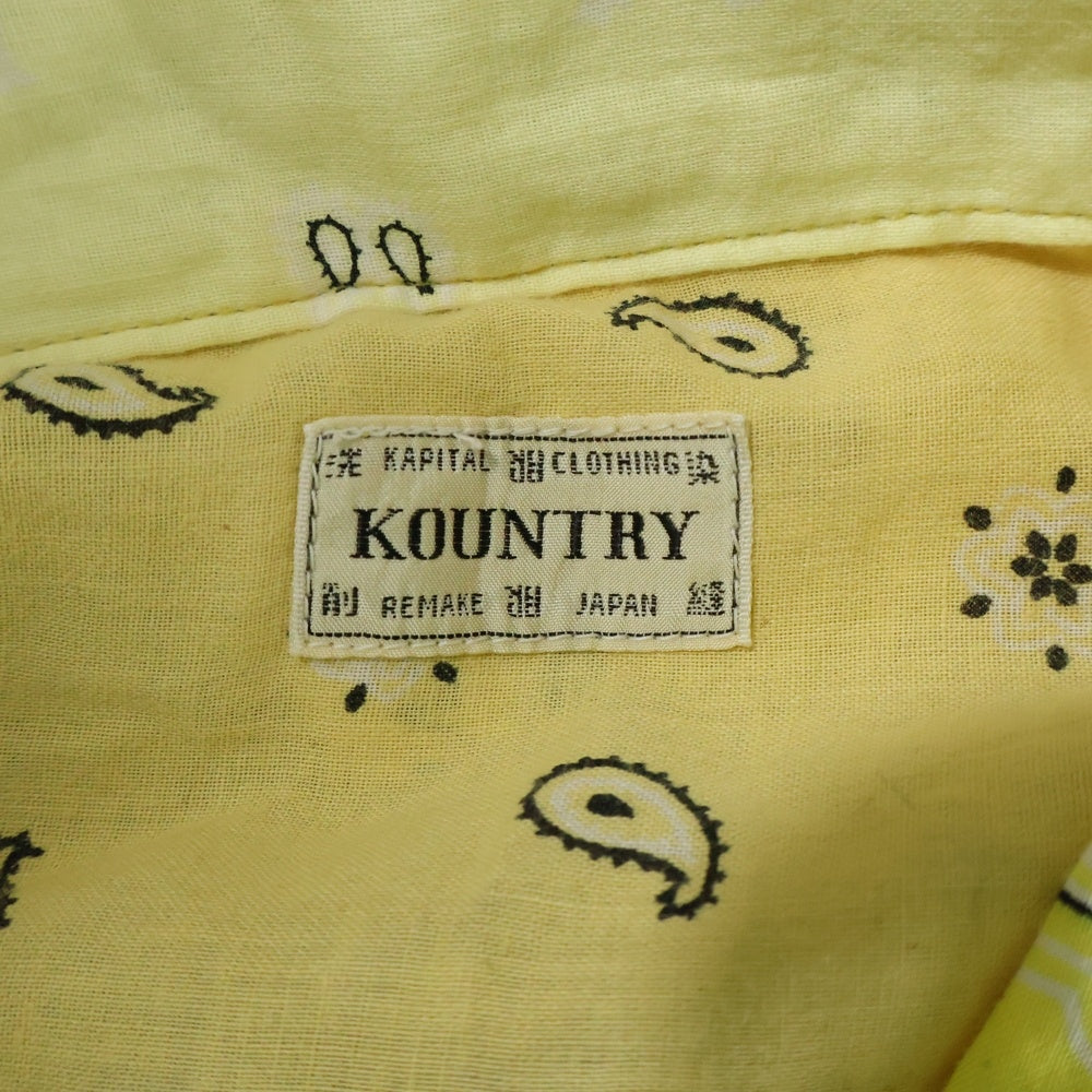 KAPITAL(キャピタル) バンダナ パッチワーク トラッカージャケット イエロー KOR808LJ01