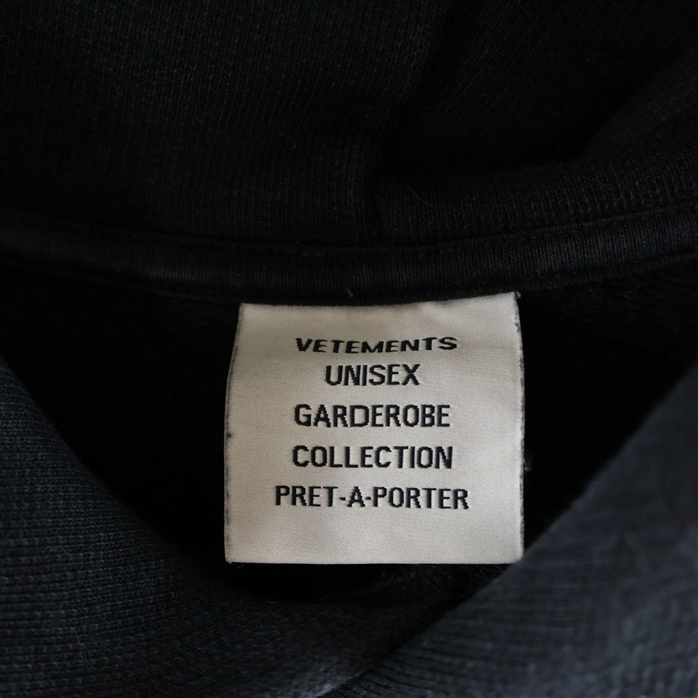 VETEMENTS(ヴェトモン) 21SS スウィートロゴ スウェットプルオーバー パーカー ブラック
