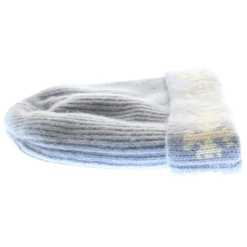 CHROME HEARTS(クロムハーツ) スターボール付きニット帽 BIG DADDY ビッグ ダディ ブルー