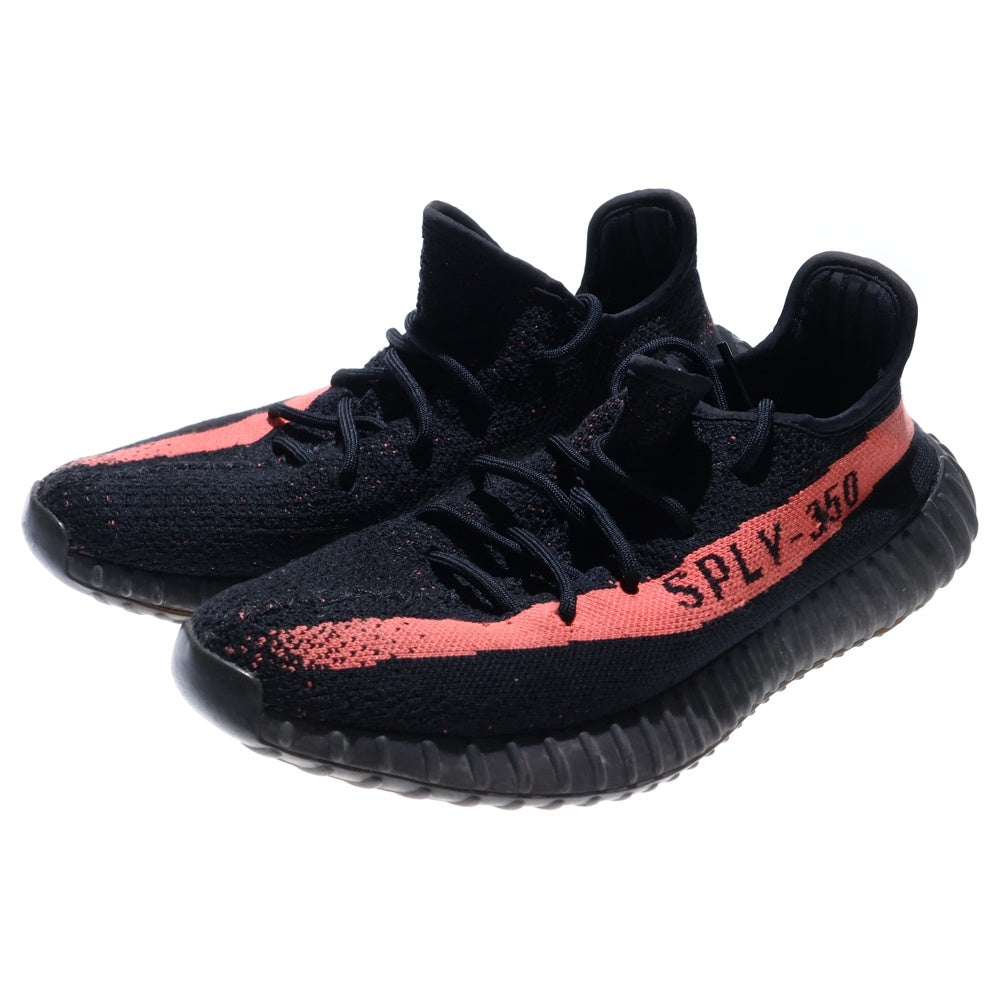 adidas YEEZY(アディダス イージー) YEEZY BOOST 350 V2 Core Black イージーブースト ローカットスニーカー ブラック/オレンジ 28.5cm BY9612