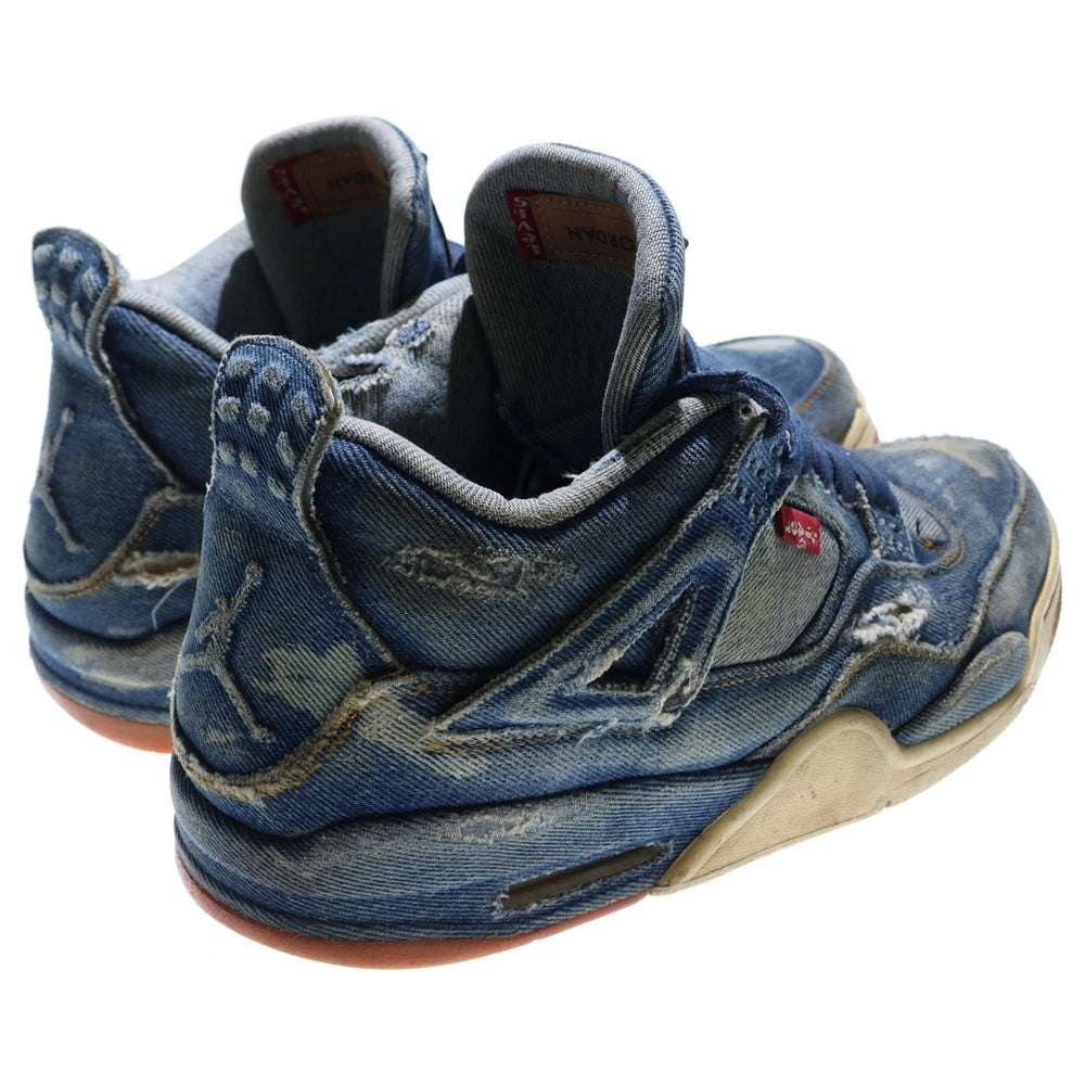 NIKE(ナイキ) AIR JORDAN 4 RETRO LEVIS NRG DENIM エアジョーダンレトロ4 ハイカットスニーカー インディゴ 27.5cm AO2571-401
