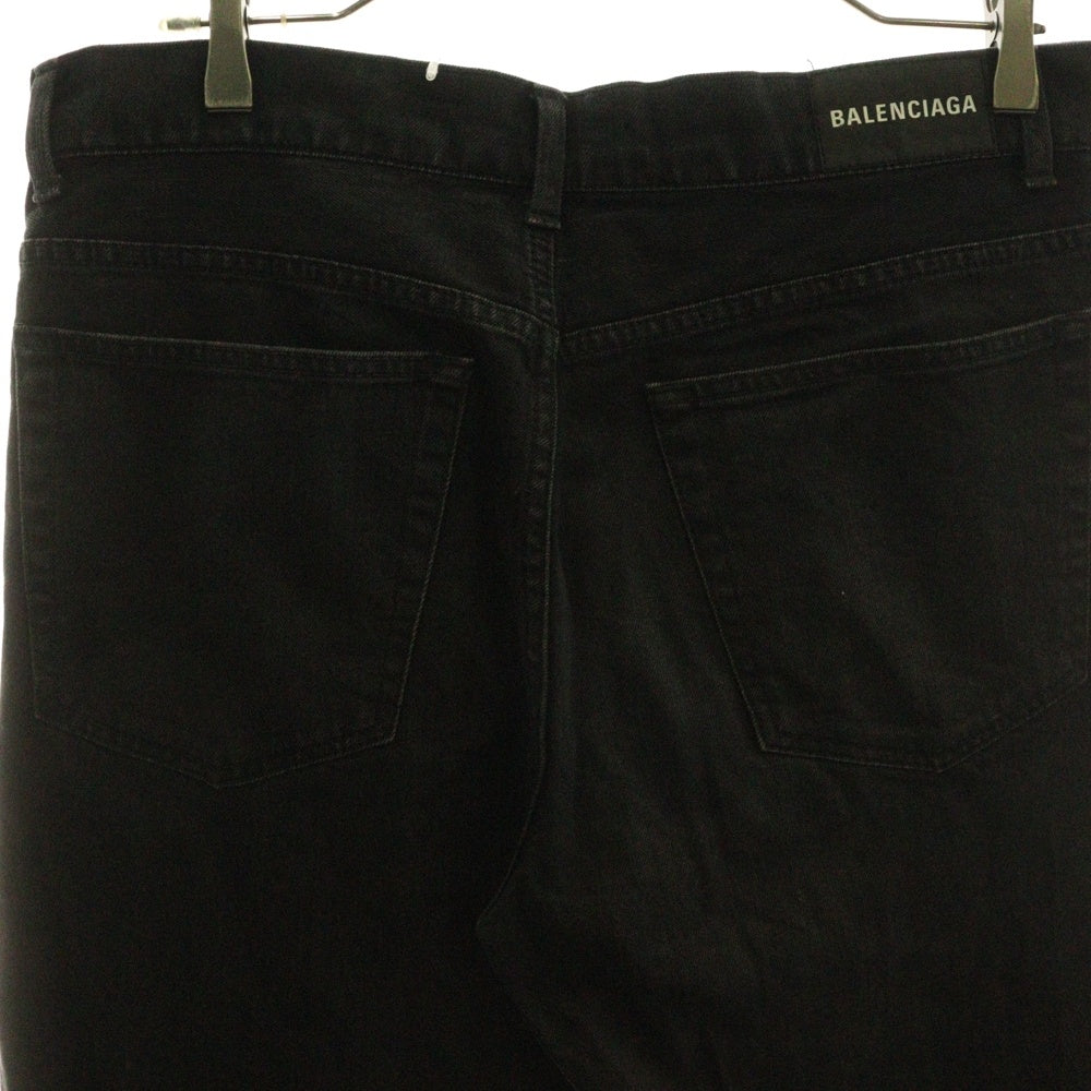 BALENCIAGA(バレンシアガ) ウォッシュド ストレートデニムパンツ ブラック 600382