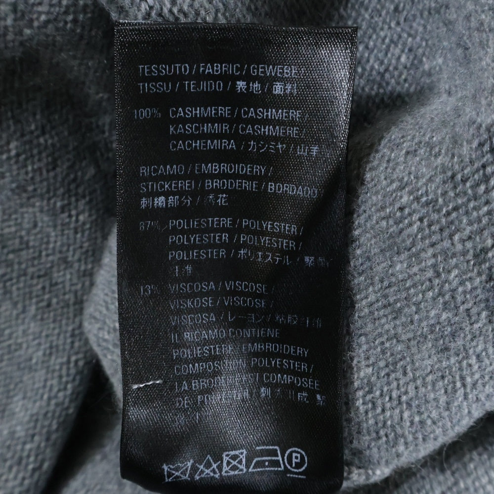 BALENCIAGA(バレンシアガ) 19AW ワンポイント刺繍 クルーネックニット セーター グレー 621031