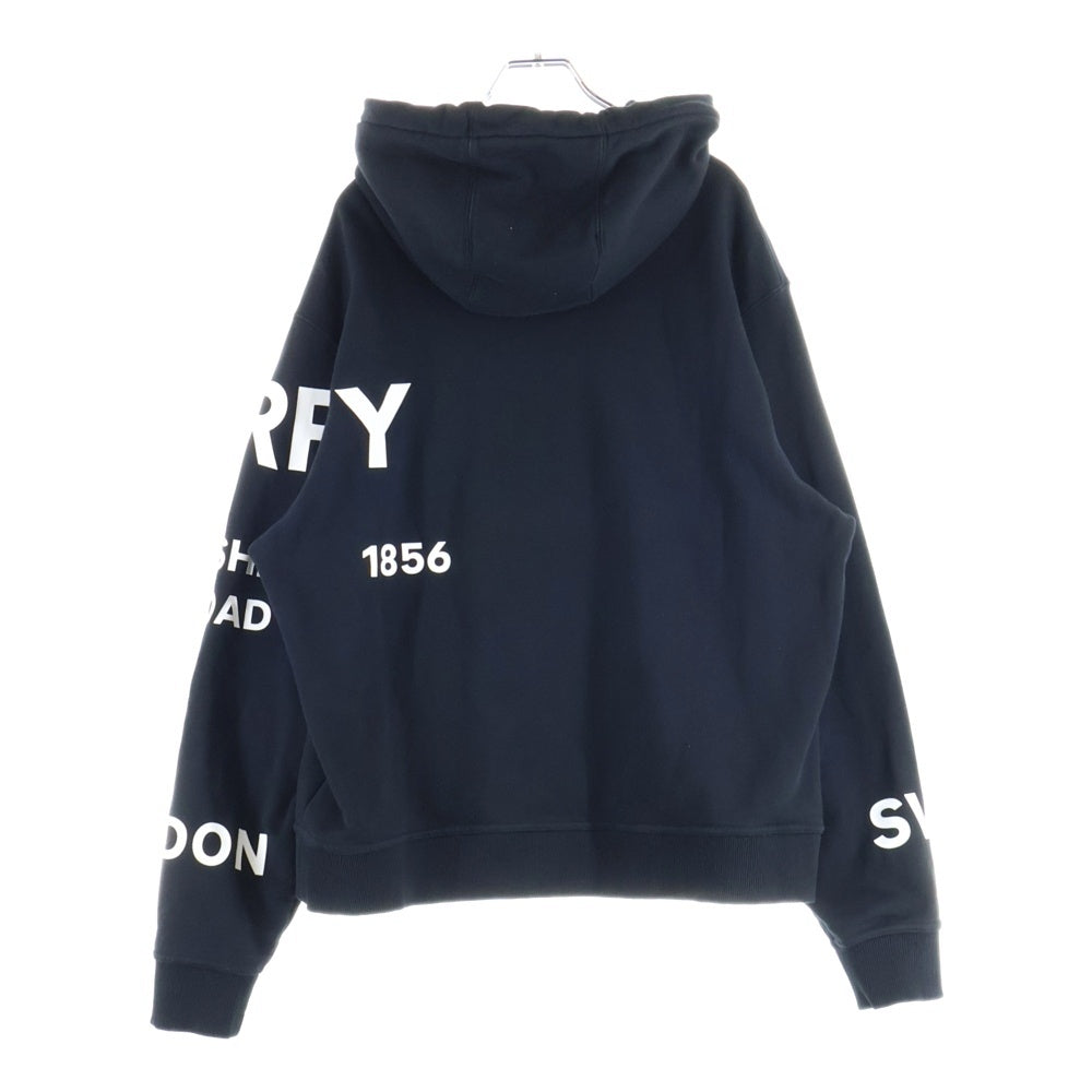 BURBERRY(バーバリー) ホースフェリープリント プルオーバーパーカー フーディー ブラック 8040767