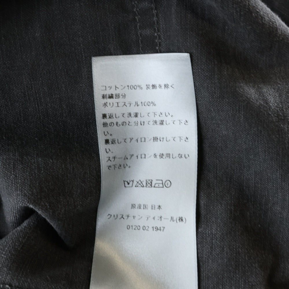 DIOR(ディオール) クチュールパッチ ウォッシュ加工 デニム長袖シャツ グレー 383D587AY520