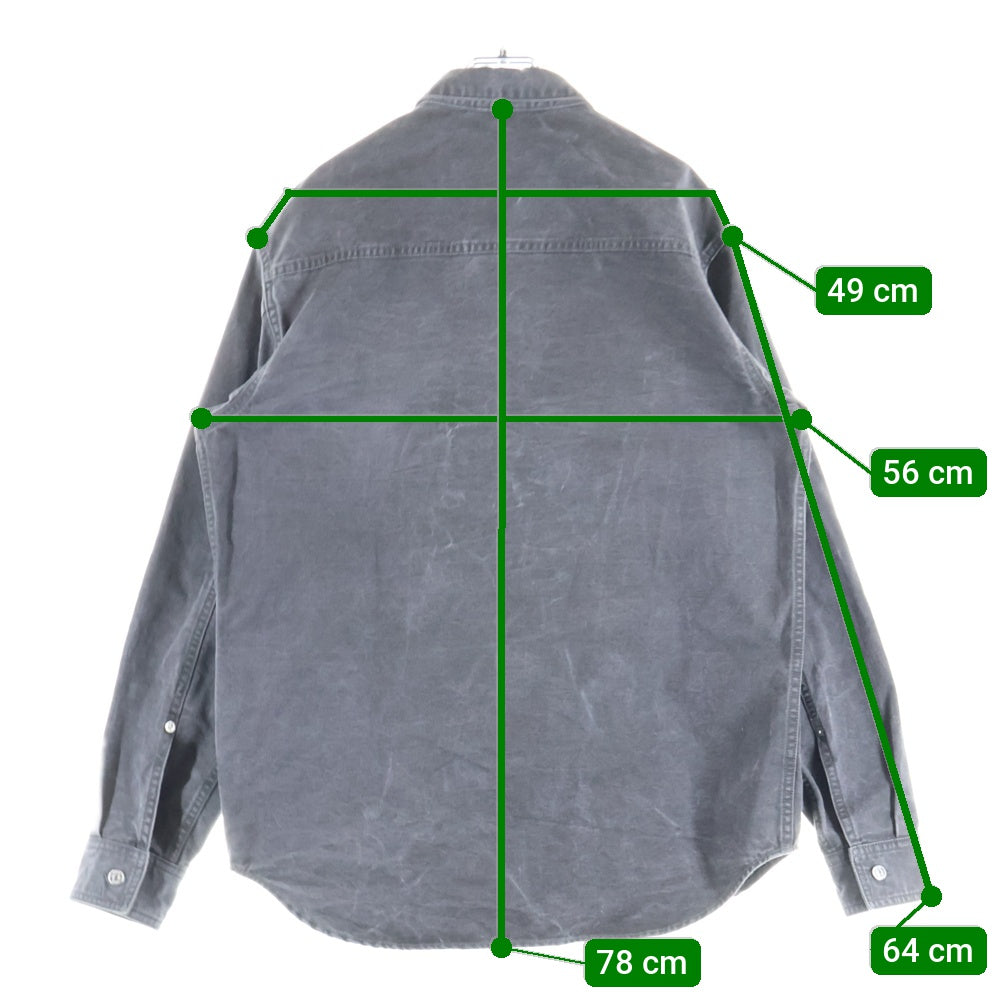 DIOR(ディオール) クチュールパッチ ウォッシュ加工 デニム長袖シャツ グレー 383D587AY520